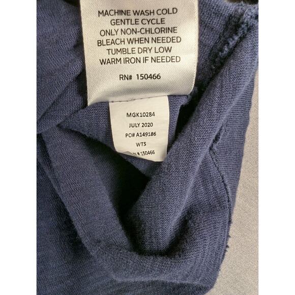 Even Tide Henley Shirt Large Men's Long Sleeve T-Shirt 100% Cotton Tee Navy - Picture 10 of 10